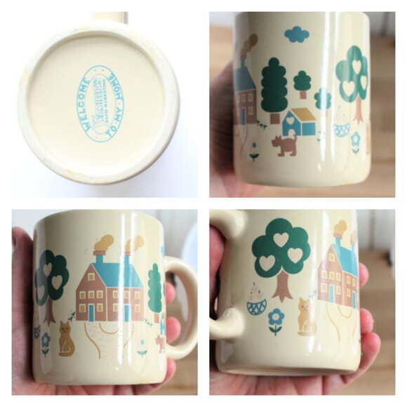 Set of 2 Vintage Cottage Mugs - Picture 2 of 2
